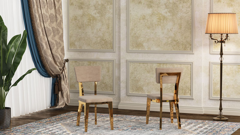 صندلی پلیمری آسا نیم مبله