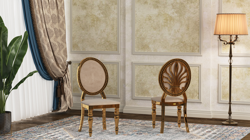 صندلی پلیمری فلاور مبله