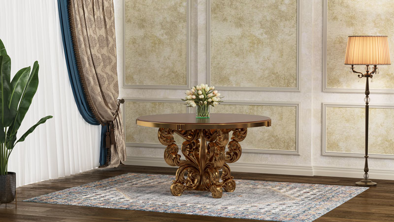 طاولة اعیان بوليمرية مع زجاج مقوى